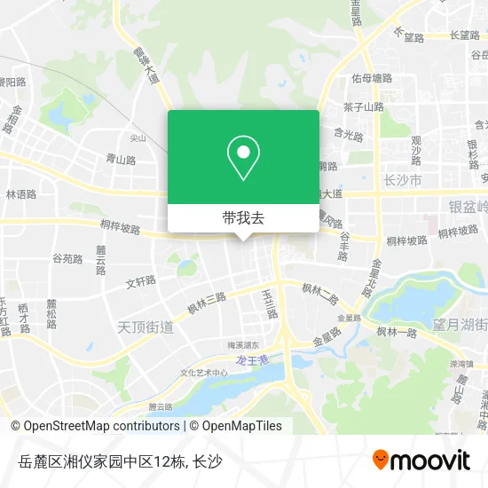 岳麓区湘仪家园中区12栋地图