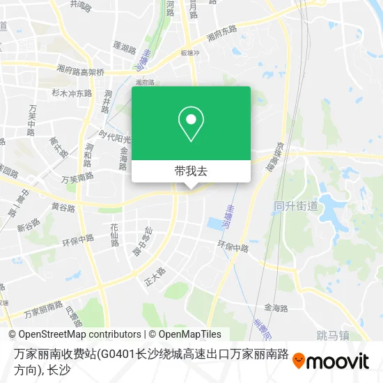 万家丽南收费站(G0401长沙绕城高速出口万家丽南路方向)地图