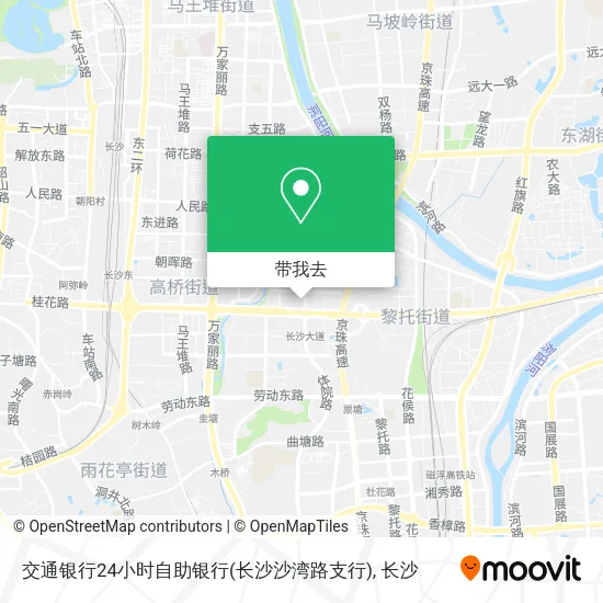 交通银行24小时自助银行(长沙沙湾路支行)地图