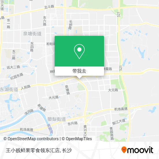 王小贱鲜果零食领东汇店地图