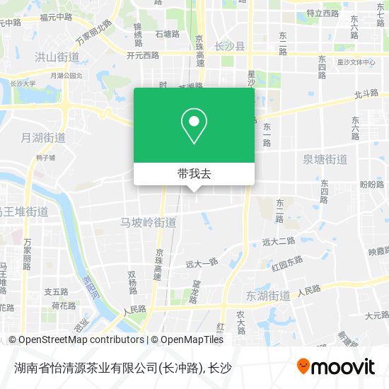 湖南省怡清源茶业有限公司(长冲路)地图