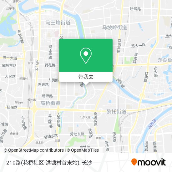 210路(花桥社区-洪塘村首末站)地图