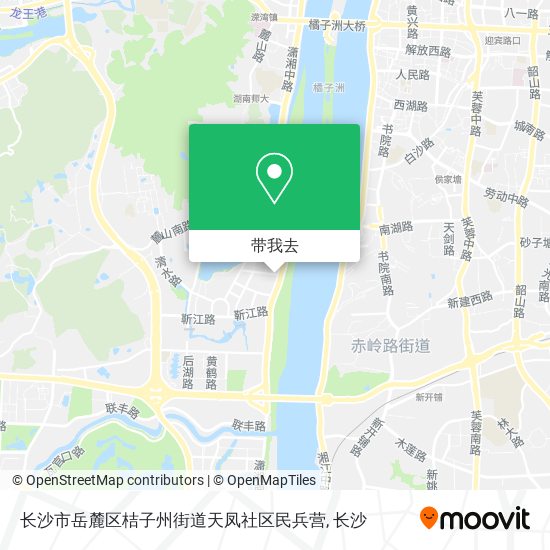 长沙市岳麓区桔子州街道天凤社区民兵营地图