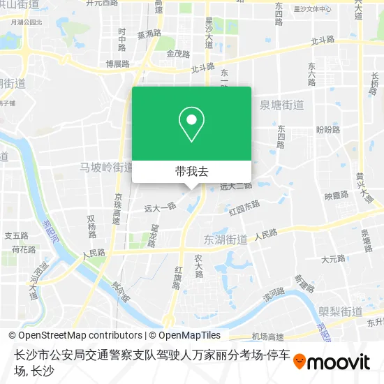 长沙市公安局交通警察支队驾驶人万家丽分考场-停车场地图
