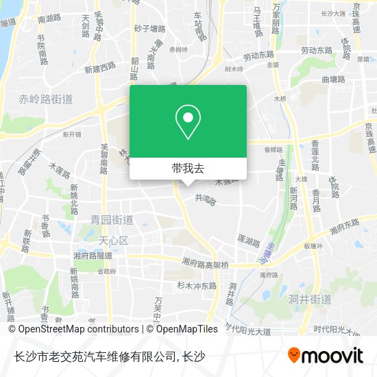 长沙市老交苑汽车维修有限公司地图