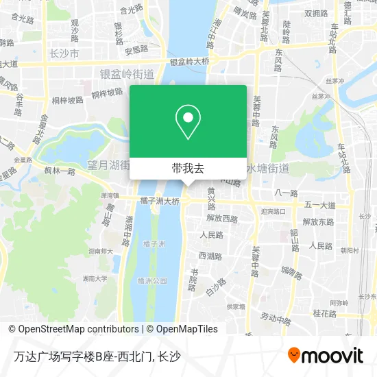 万达广场写字楼B座-西北门地图