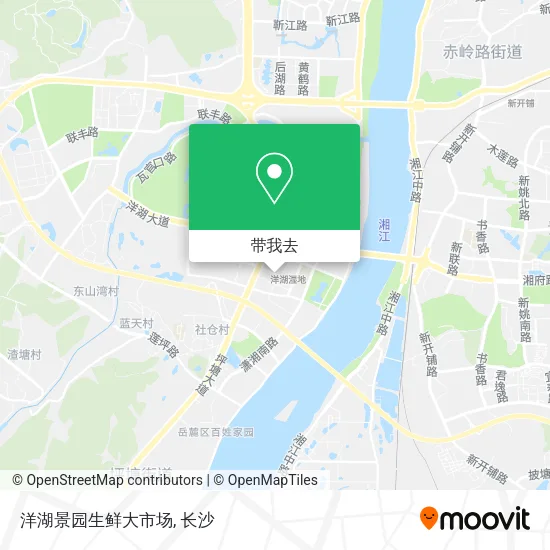 洋湖景园生鲜大市场地图