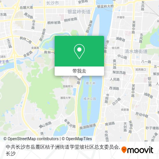 中共长沙市岳麓区桔子洲街道学堂坡社区总支委员会地图