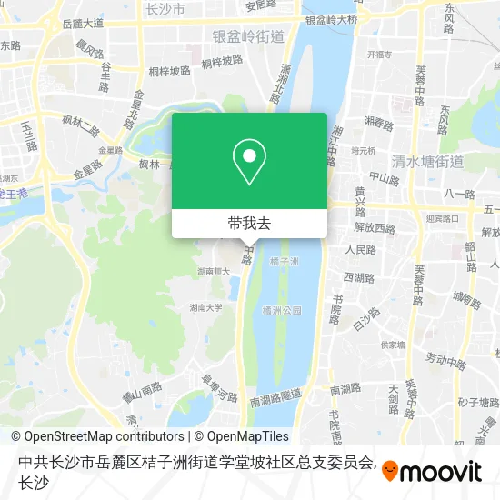 中共长沙市岳麓区桔子洲街道学堂坡社区总支委员会地图