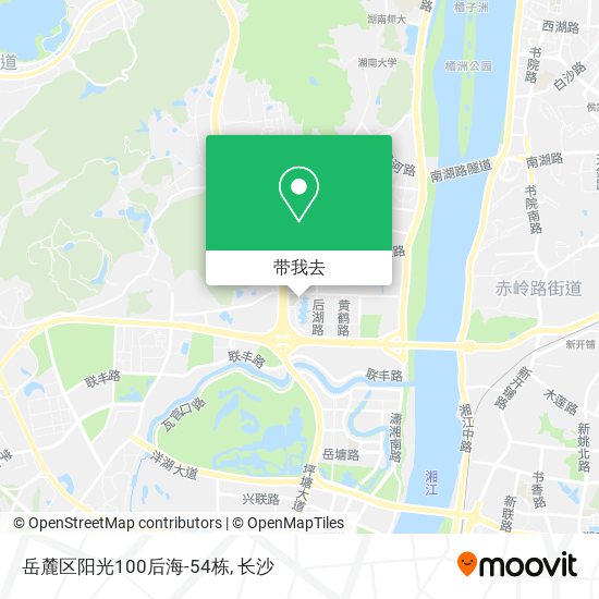 岳麓区阳光100后海-54栋地图
