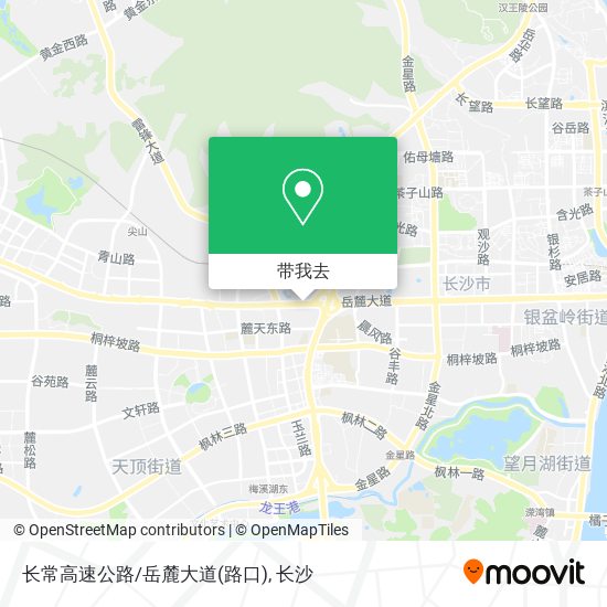 长常高速公路/岳麓大道(路口)地图