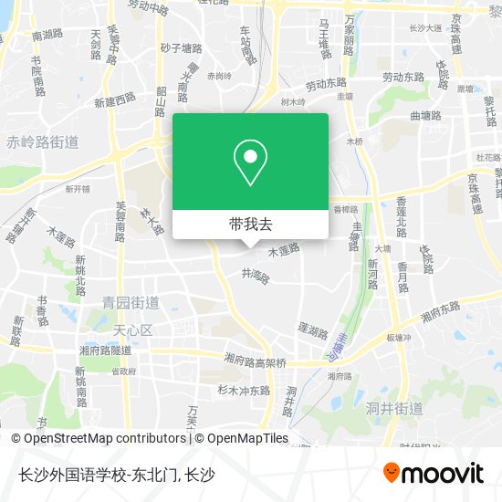 长沙外国语学校-东北门地图