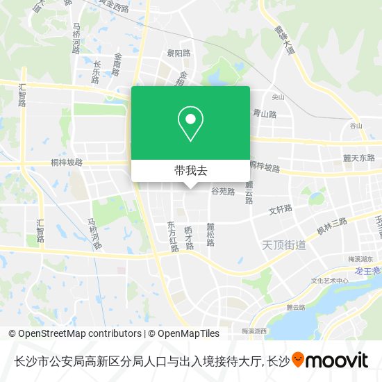 长沙市公安局高新区分局人口与出入境接待大厅地图
