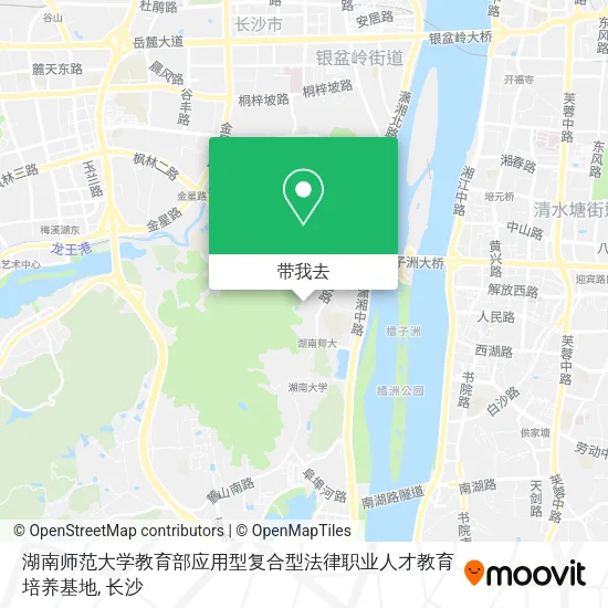 湖南师范大学教育部应用型复合型法律职业人才教育培养基地地图