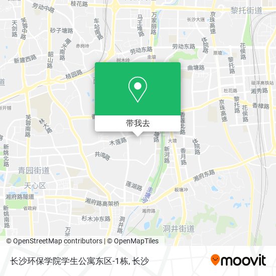 长沙环保学院学生公寓东区-1栋地图