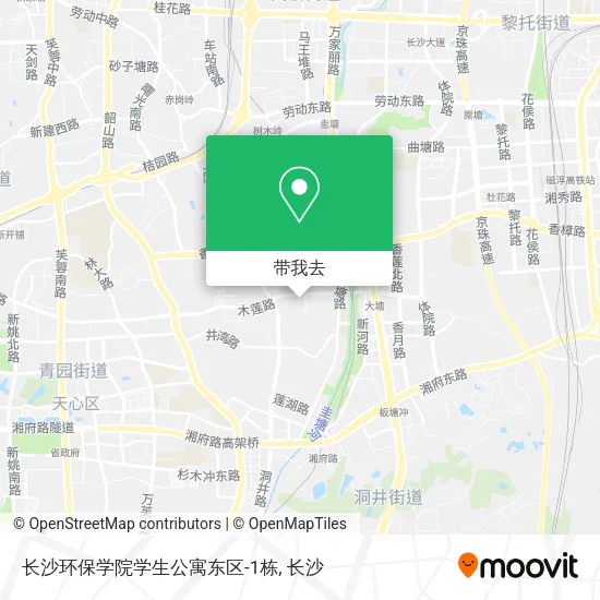 长沙环保学院学生公寓东区-1栋地图