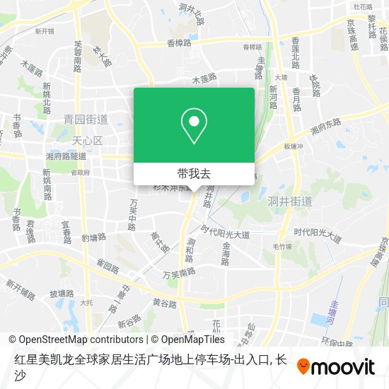 红星美凯龙全球家居生活广场地上停车场-出入口地图
