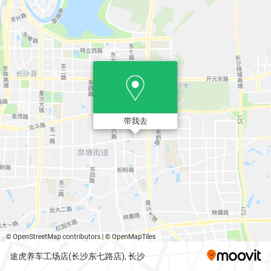 途虎养车工场店(长沙东七路店)地图