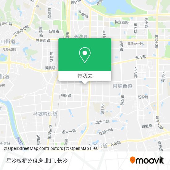 星沙板桥公租房-北门地图