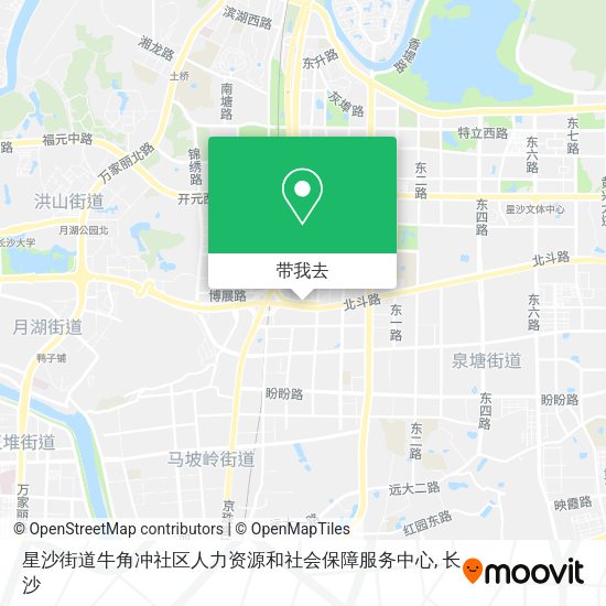 星沙街道牛角冲社区人力资源和社会保障服务中心地图