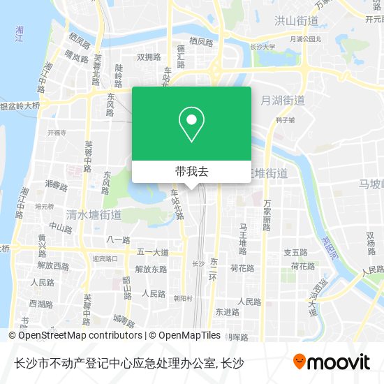 长沙市不动产登记中心应急处理办公室地图