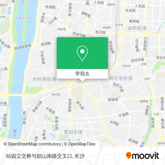 桔园立交桥与韶山南路交叉口地图