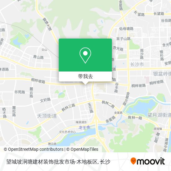 望城坡涧塘建材装饰批发市场-木地板区地图