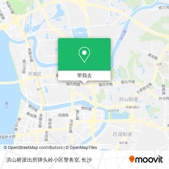 洪山桥派出所牌头岭小区警务室地图