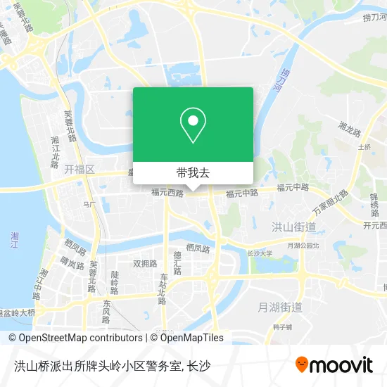 洪山桥派出所牌头岭小区警务室地图