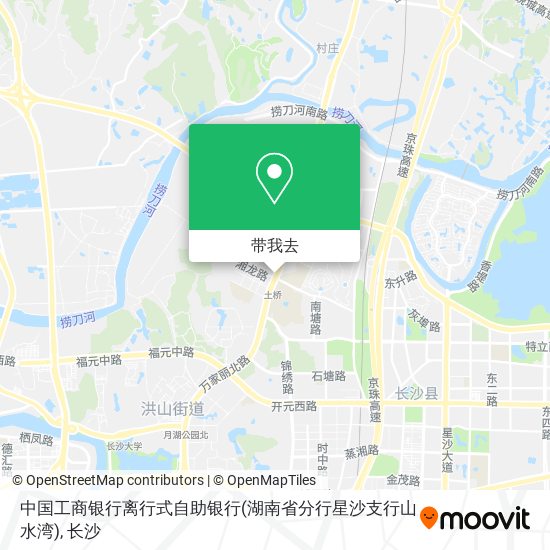 中国工商银行离行式自助银行(湖南省分行星沙支行山水湾)地图