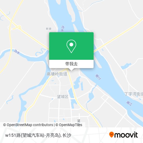 w151路(望城汽车站-月亮岛)地图