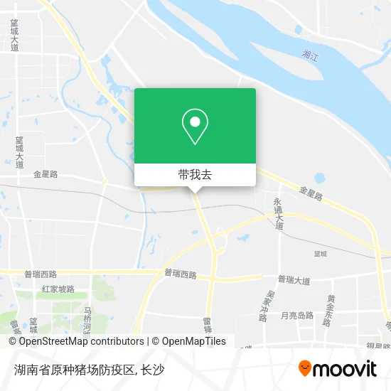湖南省原种猪场防疫区地图