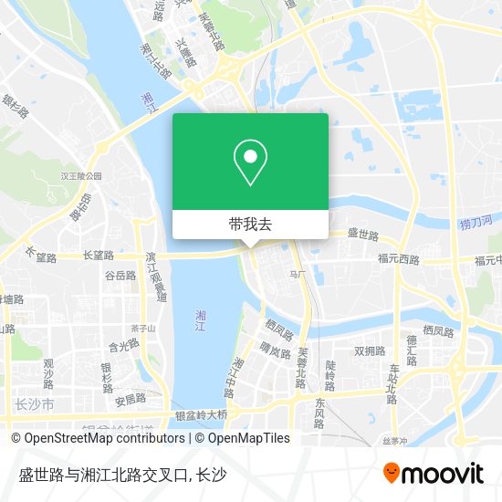 盛世路与湘江北路交叉口地图