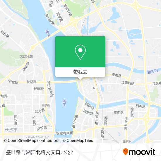 盛世路与湘江北路交叉口地图