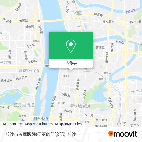 长沙市按摩医院(伍家岭门诊部)地图