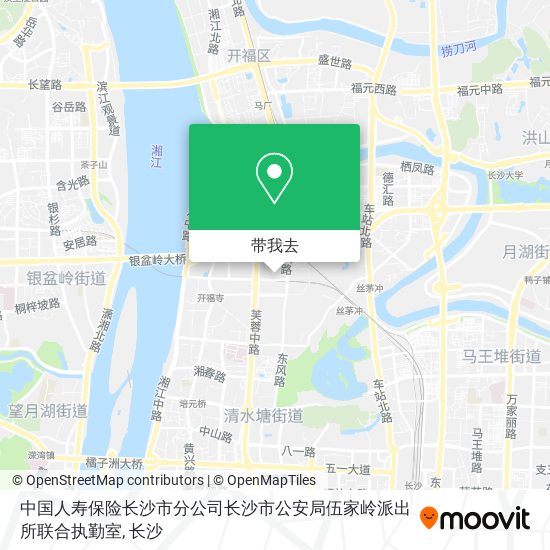 中国人寿保险长沙市分公司长沙市公安局伍家岭派出所联合执勤室地图