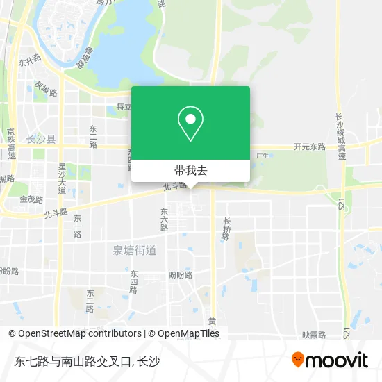东七路与南山路交叉口地图