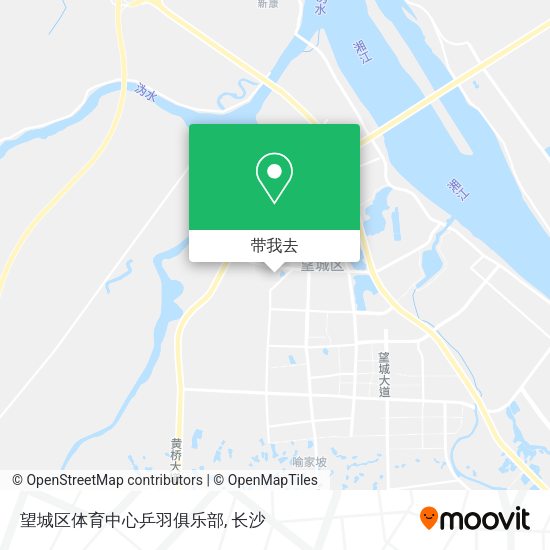望城区体育中心乒羽俱乐部地图