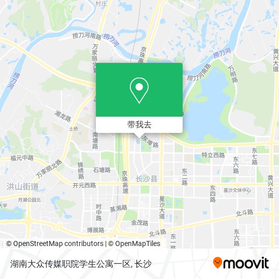 湖南大众传媒职院学生公寓一区地图