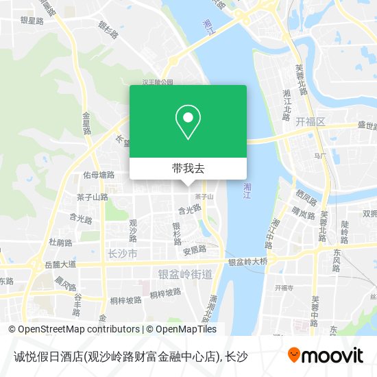 诚悦假日酒店(观沙岭路财富金融中心店)地图