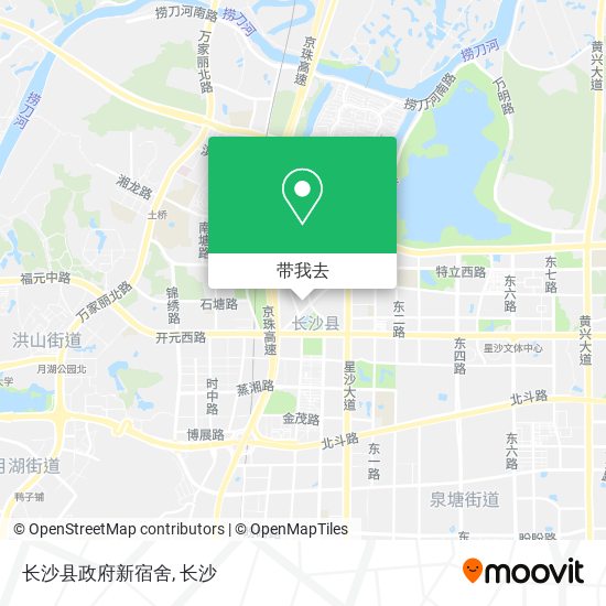 长沙县政府新宿舍地图