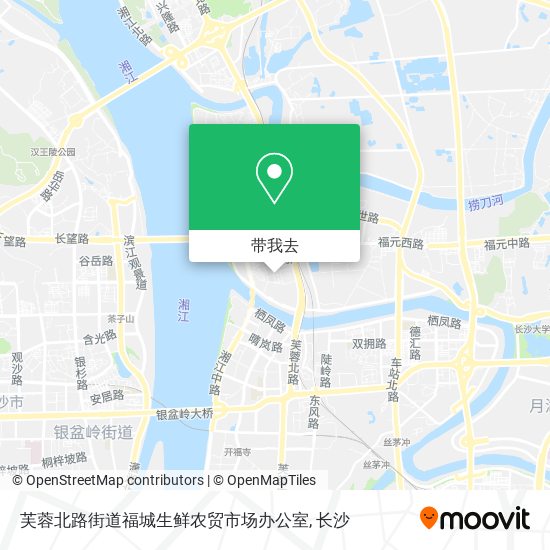 芙蓉北路街道福城生鲜农贸市场办公室地图