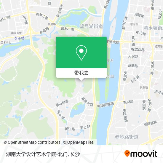 湖南大学设计艺术学院-北门地图