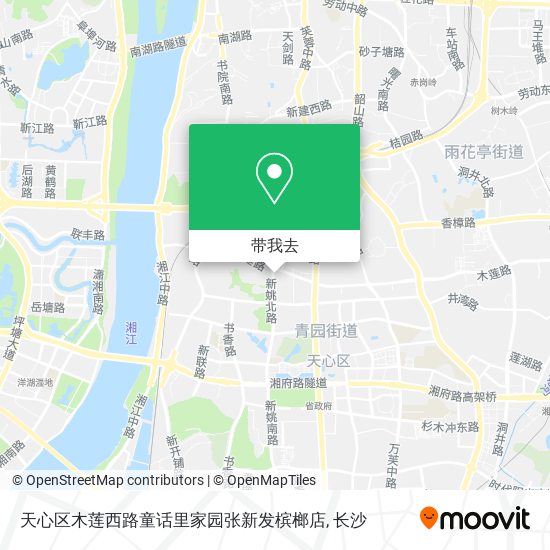 天心区木莲西路童话里家园张新发槟榔店地图