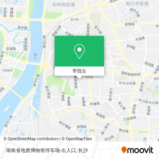湖南省地质博物馆停车场-出入口地图
