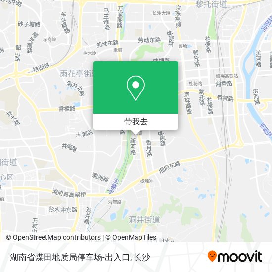 湖南省煤田地质局停车场-出入口地图