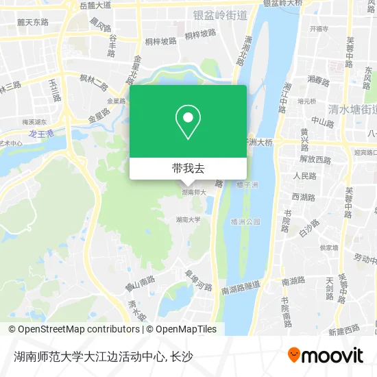 湖南师范大学大江边活动中心地图