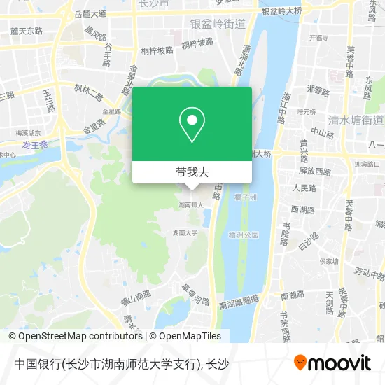 中国银行(长沙市湖南师范大学支行)地图