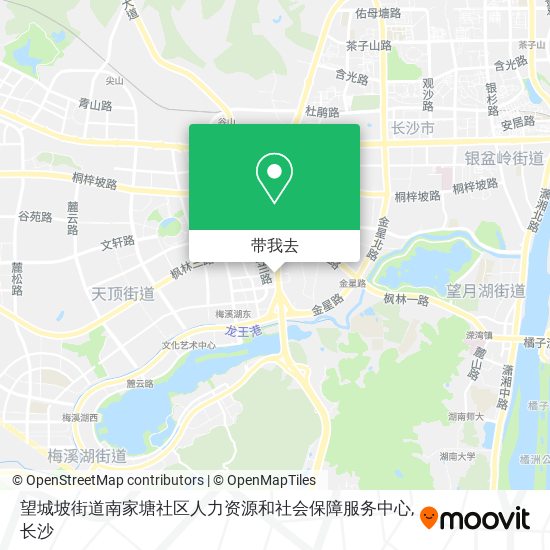 望城坡街道南家塘社区人力资源和社会保障服务中心地图