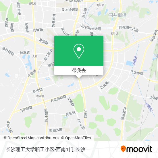 长沙理工大学职工小区-西南1门地图